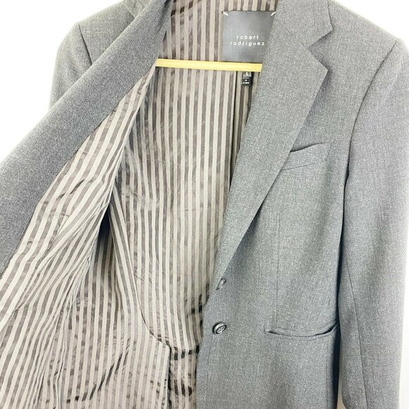 Robert Rodriguez Blazer Womens Size 6 Dark Gray 2 Button Jacket Career Work - Picture 4 of 5